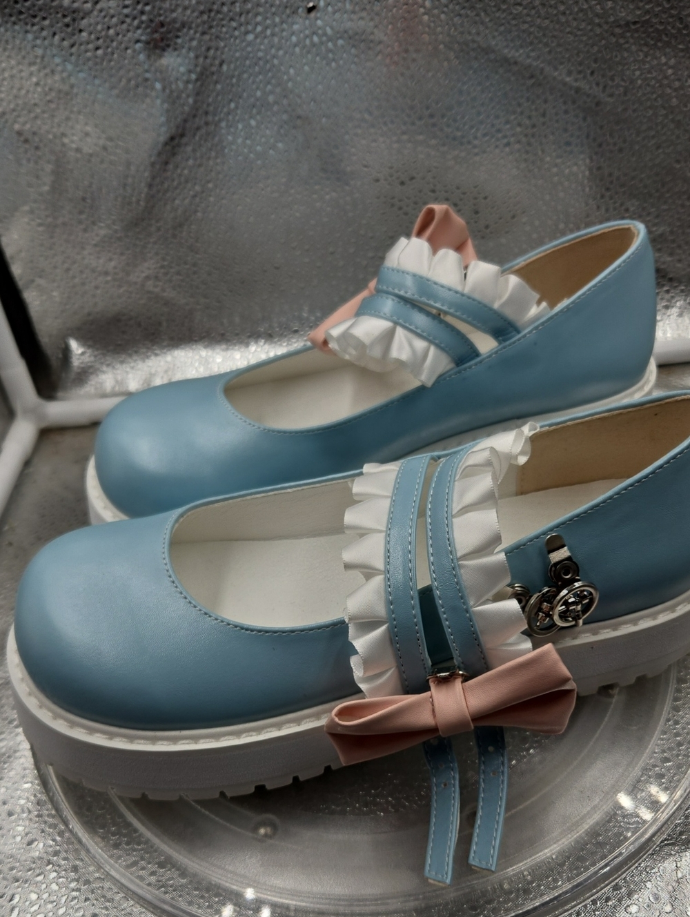U Berobello Baby blue shoes size 8 /38 - Picture 5 of 6
